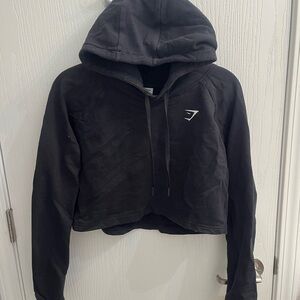 Gymshark Women's Black Cropped Hoodie